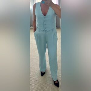 NWT House of Harlow 1960 2pc Vest & Pants Set,  vest size L, pants size 12